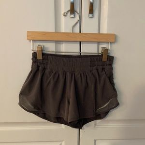 Lululemon Hotty Hot Short. 2 1/2 inch inseam.  Size 4.  Grey.
